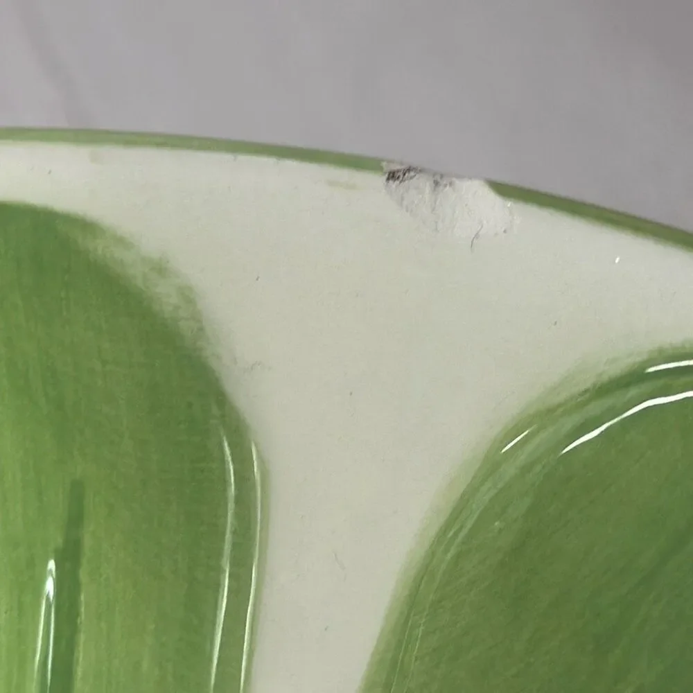 Pier 1 Imports Citrus Earthenware Serving Bowl‎ & 2 Bowls Set Lemon Lime